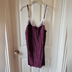 Victoria Secret Purple Lace-Trimmed Slip